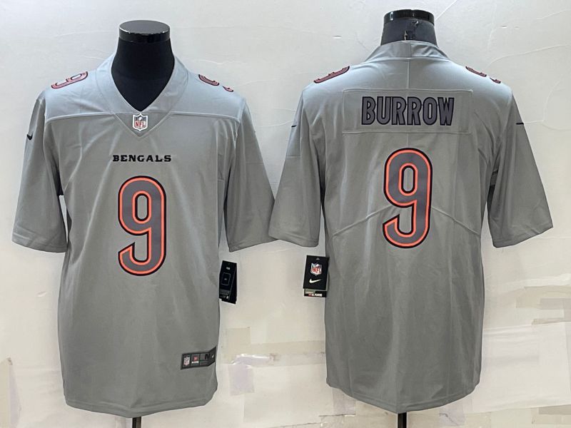 Men Cincinnati Bengals #9 Burrow Grey 2022 Nike Limited Vapor Untouchable NFL Jersey->youth mlb jersey->Youth Jersey